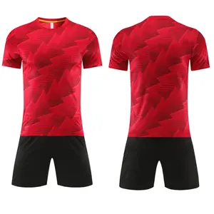 2024 uniformes de football personnalisés de haute qualité meilleur prix maillots de football pour adultes jeunes France polyester maille matériel ensembles d'équipe - Product Image 6
