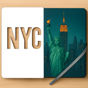 LABON NYC Skyline Cuaderno en relieve Recorte Diseño <span class=keywords><strong>de</strong></span> paisaje urbano Tapa dura Cuero PU <span class=keywords><strong>Diario</strong></span> <span class=keywords><strong>de</strong></span> <span class=keywords><strong>viaje</strong></span> personalizado Papelería OEM - Product Image 3