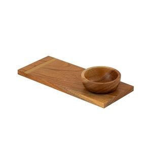 Platos para servir comida de madera hechos a mano con logotipo y diseño personalizados de proveedor y exportador mayorista a precio competitivo - Product Image 6
