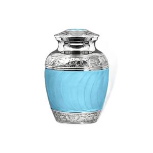 Urnas de cremación metálicas de alto estándar de diseño maravilloso de aluminio de metal de venta fresca y forma de tamaño personalizado de recuerdos - Product Image 5