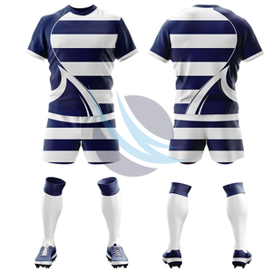 Conjunto de uniforme de rugby de diseño personalizado transpirable de secado rápido material ligero duradero para hombres y mujeres ropa deportiva de entrenamiento de equipo - Product Image 6