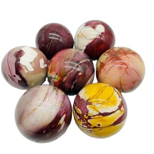 Sphère de cristal de jaspe mookite naturel poli, pierre de guérison - Product Image 1
