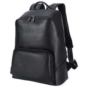 Premium Genuine <b>Leather</b> Fashion Backpack with USB Port Lightweight & Air <b>Cushion</b> Belt for Unisex Travel School & Office Use - Product Image 6