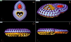 ต่างหูทองคำสีเหลือง14kt พร้อมเพชรธรรมชาติเครื่องประดับแฟชั่นดีไซน์ใหม่ลดราคา - Product Image 4