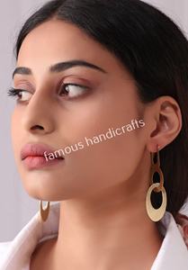 Pendientes de latón de la mejor calidad, pendientes de latón martillado - Product Image 5