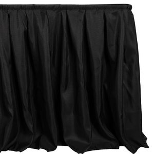 Polyester Rectangle <b>Table</b> Skirt with Ruffle Style for Wedding <b>Party</b> Birthday or Banquet <b>Table</b> <b>Decoration</b> - Product Image 2