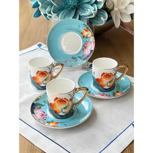 Tazza di caffè turco giardino blu 12 pezzi per 6 persone