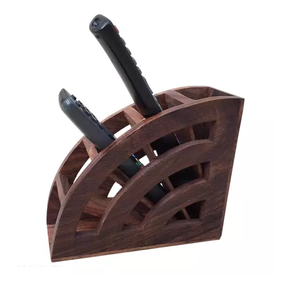 Soporte para cuchillos de madera para el hogar y la cocina de alta tendencia Soporte para cuchillos de madera de calidad estándar y accesorios Organizadores de bloques - Product Image 5