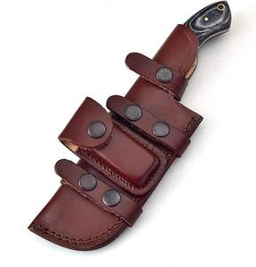 Couteau de chasse artisanal en acier Damas de 10 pouces - Poignée en micarta noire pour une prise en main parfaite - Product Image 3