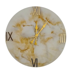 Horloge murale en résine époxy 100% brillante, forme ronde, meilleure vente, horloge murale pour salon, au meilleur prix - Product Image 1