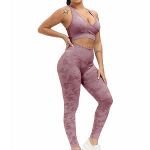 Moda Top Venta Mujeres Fitness Wear Yoga Se Workout Venta en línea Precio razonable Yoga Set - Product Image 2