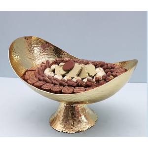 Bol en métal martelé de qualité exclusive bol à dessert plateau de table moderne bol à chocolat vente en gros maison hôtel ware porte-bonbons - Product Image 1
