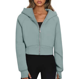 Sudadera con Capucha Corta de Punto de Poliéster/Algodón para Mujer, Diseño con Forro y Logotipo Personalizado, Cuello con Capucha, Temporada de Otoño, Oferta Especial - Product Image 5