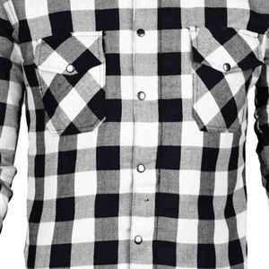 Chaqueta de Motociclista a Cuadros con Armadura CE, Ligera, Reforzada, de Algodón, para Hombre y Mujer, Personalizable, Talla Grande - Product Image 5