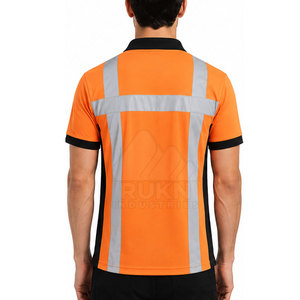 เสื้อโปโลผ้าโพลีเอสเตอร์ทนทาน มองเห็นได้ชัดเจน เหมาะสำหรับผู้ชาย ช่างก่อสร้าง ทีมโรงงาน พนักงานซ่อมบำรุง ใช้ได้ทุกวัน - Product Image 2