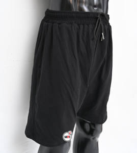 Pantalones cortos informales de nueva marca para hombre, de secado rápido y transpirables, color negro único con bordado de apliques cortos, hechos a medida - Product Image 6