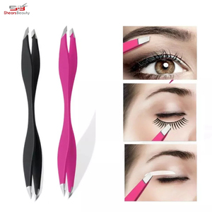 2025 vente chaude nouveau Design pince à épiler à sourcils en acier inoxydable double face pointe inclinée bidirectionnelle pour la cueillette des cheveux de beauté - Product Image 3