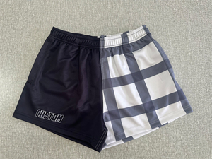 Shorts de rugby respirants, design personnalisé, unisexe, sublimation, shorts de football australien, poches, taille élastique, polyester/nylon, haute qualité - Product Image 4