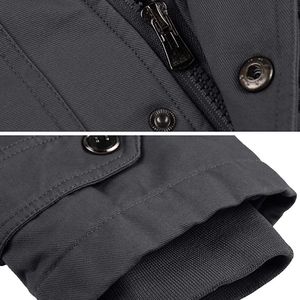 Veste universitaire de haute qualité pour hommes printemps multi-poches col montant avant moto élégant respirant coupe-vent imperméable - Product Image 4