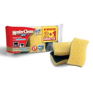 Juego de Esponjas Master Clean 3 Piezas Resistentes Antibacterianas Para Limpieza de Cocina - Product Image 2