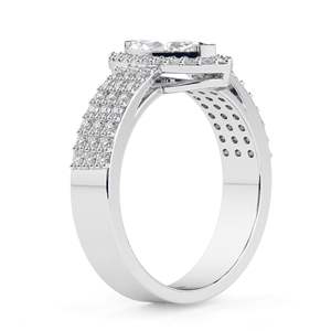2.00CT Marquise Cut Diamond Halo Avec Accents Bague Anniversaire Lourd pour Femme - Product Image 2