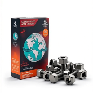 <b>Flat</b> Head <b>Screw</b> DIN 603 Square End Hex Nut M6x100 Galvanised 50 Pieces - Product Image 2