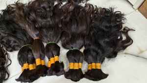 Extensions de cheveux humains vierges non traités Remy de temple indien, 10 à 32 pouces, provenant directement de l'usine du sud de l'Inde, toutes les couleurs - Product Image 3