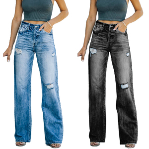 Plus Size Curvy Women's Mid Waist Regular Fit <b>Denim</b> Jeans Winter Casual Trendy Stretchy Breathable 100% Cotton - Product Image 5