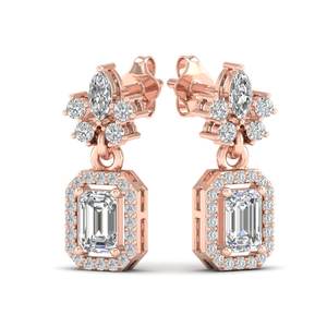 ต่างหูเพชร REYES CVD HPHT ผลิตในห้องปฏิบัติการ สำหรับงานแต่งงาน เครื่องประดับชั้นดีสำหรับผู้หญิง เงินแท้ 925 ได้รับการรับรองจาก IGI แบบห้อยระย้า - Product Image 1