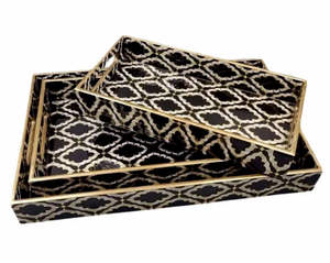 Faire semblant de plateau de service design imprimé en bois aspect naturel décoratif Artisanat Technologie - Product Image 4