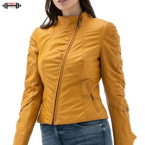 2025 High Premium Modern Design <b>Women</b> Original Pure Leather <b>Jackets</b> <b>Women</b> Genuine Sheepskin Leather <b>Jacket</b> Custom Leather Ladies - Product Image 1