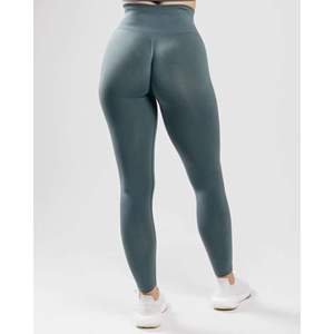Mallas sin costuras para mujer, tela de punto 51% POLIAMIDA 38% poliéster 11% elastano de cintura alta cónica mármol azul - Product Image 4