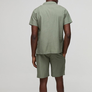 Venta al por mayor de sudaderas cortas para hombre y conjuntos de Jogger logotipo personalizado chándal Unisex 2 piezas conjunto de chándal corto chándal hombres conjunto corto - Product Image 4