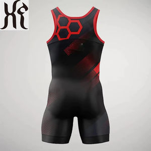 Jeunes Cool Red Logo personnalisé Design Jouer à la lutte Collants de lutte grande taille pour femmes et hommes - Product Image 2