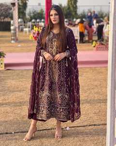 Robe traditionnelle afghane élégante en soie Salwar Kameez du fabricant personnalisée pour femmes et filles 586 pièces Vente traditionnelle ethnique - Product Image 5