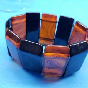 Joyería resina acrílico pulsera brazalete exagerado deslumbrante Multicolor ancho Irregular cuadrado acrílico pulseras para - Product Image 1