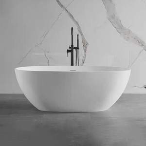 <span class=keywords><strong>Vasca</strong></span> <span class=keywords><strong>da</strong></span> Bagno Freestanding Moderna Ovale Bianca in Acrilico Ecologica Portatile Profonda Senza Giunture con Garanzia di 5 Anni - Product Image 1