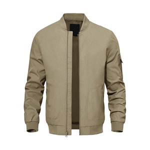 Men's Winter Bomber <b>Jacket</b> Eco-Friendly Materials Soft Touch Feel Sustainable Vintage Casual Windproof Canvas Customized Cotton - Product Image 3