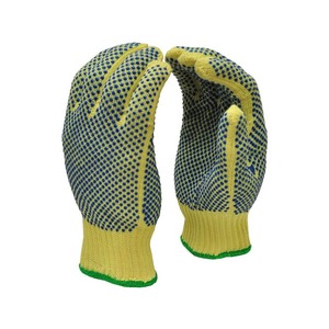 Guantes DE TRABAJO punteados de PVC de punto de algodón Guante de trabajo manual hermoso Diferentes tipos de guantes Mejor precio - Product Image 1