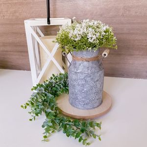 Vase à fleurs galvanisé en métal de qualité supérieure pour les intérieurs de maison et de bureau modernes de style ferme industrielle - Product Image 2