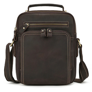 Maletín de Piloto Unisex de Cuero Genuino, Mochila Cruzada para Portátil con Cierre de Cremallera, Ecológica y de Gran Capacidad - Product Image 3