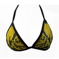 Ensemble de lingerie sexy pour femmes en 2 pièces Décoration en cristal Bretelles souples et flexibles Micro soutien-gorge Grande taille Imprimé animal Respirant Dos nu