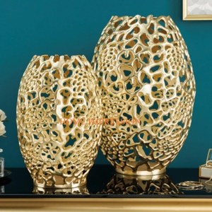 Ensemble de 2 vases et pots à fleurs en aluminium et en verre de tailles différentes pour la décoration de table Vases de fournisseurs d'usine en gros - Product Image 4