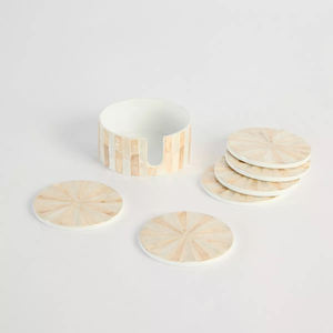 Vietnam Manufacturer Wholesale Unique Mother of Pearl Coasters, Round Pearl Coasters Set, <b>Mosaic</b> Drink Coaster for Coffee Cup - Product Image 1