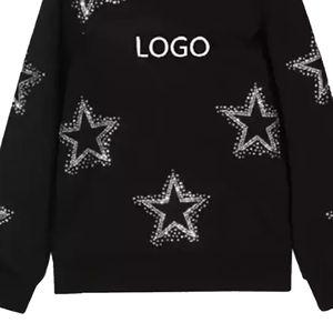 เสื้อฮู้ดแบบสวมหัวโลโก้กะโหลกศีรษะประดับพลอยเทียมประกายเพชรสำหรับผู้ชายไซส์ใหญ่พิเศษเสื้อฮู้ดแบบ2025สไตล์วินเทจ - Product Image 3