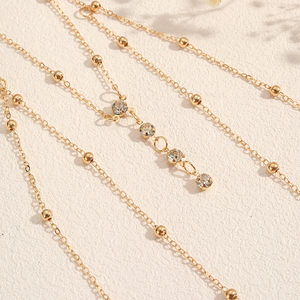 قلادة بيكيني H2 Jewelry D0004، سلسلة للجسم للشاطئ، قلادة مثيرة بشراشيب متوفرة باللون الذهبي والفضي - Product Image 3