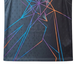 Maillot de basketball pour hommes actifs, respirant, léger, écologique, sans manches, tissu extensible doux, design personnalisé, 100% coton - Product Image 5