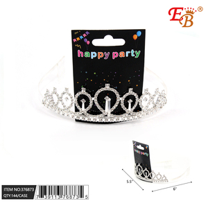 มงกุฎเงิน "X6" พร้อมเพชร144ชิ้น/ชุดตกแต่งงานปาร์ตี้5.2ชิ้น - Product Image 1