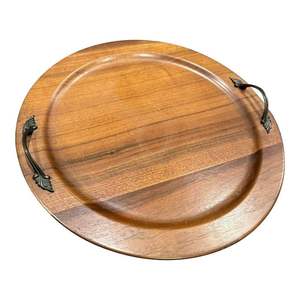 Top Vente En Bois Fruits Alimentaire Dessert Servir Assiette En Bois De Qualité Supérieure Assiette De Chargeur En Bois Table De Mariage Écologique - Product Image 5