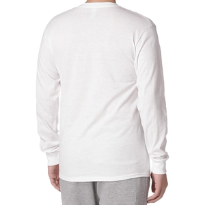 เสื้อยืดแขนยาวผู้ชาย สีชมพูล้วน ผ้าฝ้าย 100% คอกลม ทรงปกติ สไตล์ลำลอง Trackstar OEM แบรนด์ส่วนตัว TSI-G05-P0014 - Product Image 6